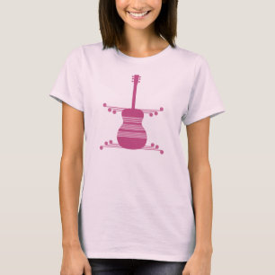 Retro Guitar Women's Shirt, Magenta T-Shirt