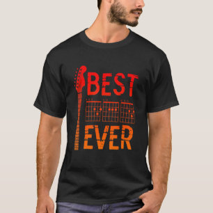 Retro Guitarist Father Best Dad Ever DAD Chord G T-Shirt