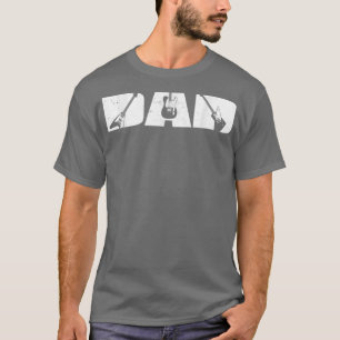 Retro Guitarist Father Dad Guitar Fathers Day Musi T-Shirt