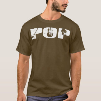 Retro Guitarist Father Pop Guitar Father's Day Mus T-Shirt