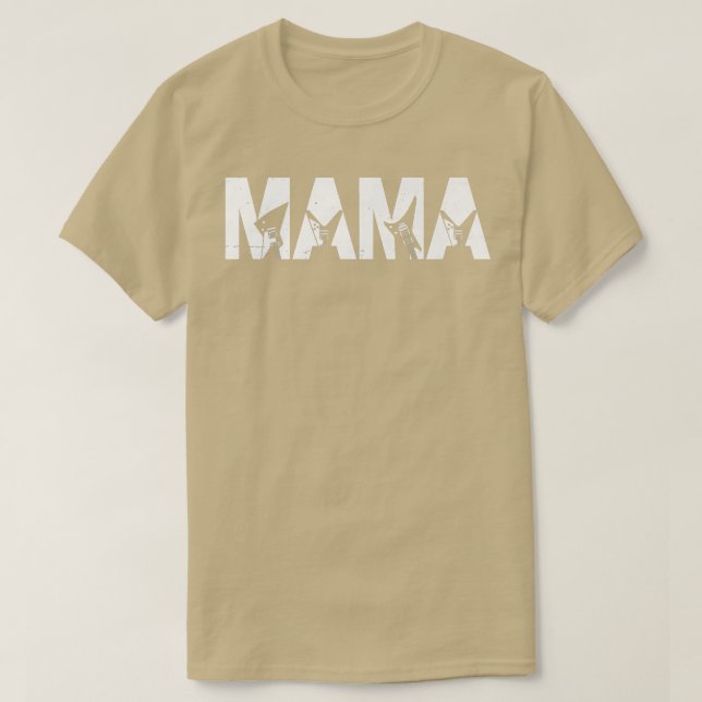 Retro Guitarist Mother Mama Guitar Mother's Day Mu T-Shirt (Design Front)