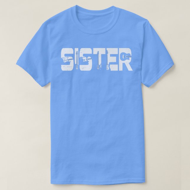 Retro Guitarist Mother Sister Guitar Mothers Day M T-Shirt (Design Front)