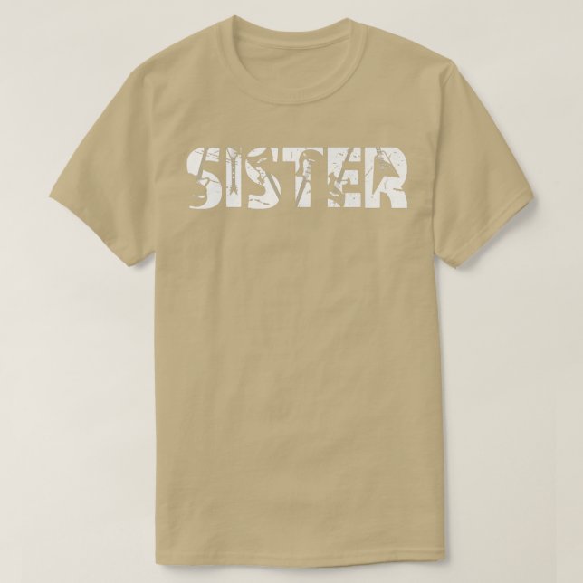 Retro Guitarist Mother Sister Guitar Mother's Day  T-Shirt (Design Front)