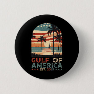 Retro Gulf Mexico Gulf Of Usa America Est 2025 Ame 6 Cm Round Badge