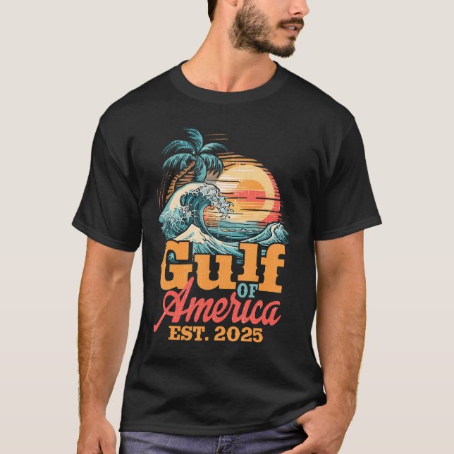 Retro Gulf Of America Est 2025 shirt (Front)