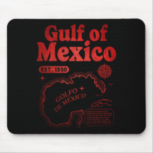 Retro Gulf Of Mexico Since 1550 Historic Gulf Of M Mouse Pad