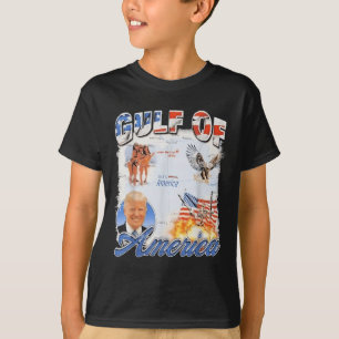 Retro Gulf Of Us America 2025 American Flag Eagle T-Shirt