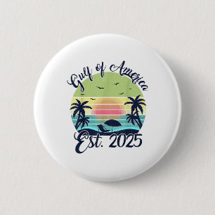 Retro Gulf Of Us America 2025 American Flag Gulf M 6 Cm Round Badge