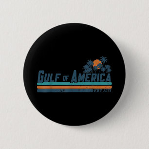 Retro Gulf Of Us America 2025 American Flag Gulf M 6 Cm Round Badge