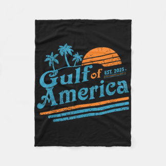Retro Gulf Of Us America 2025 American Flag Gulf M Fleece Blanket