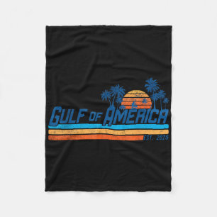 Retro Gulf Of Us America 2025 American Flag Gulf M Fleece Blanket