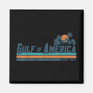 Retro Gulf Of Us America 2025 American Flag Gulf M Magnet