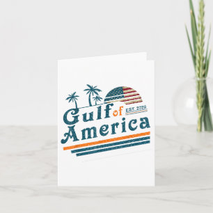 Retro Gulf Of Us America 2025 American Flag Mexico Card