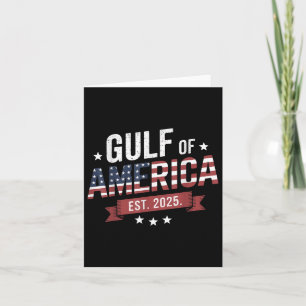 Retro Gulf Of Us America 2025 American Flag Mexico Card