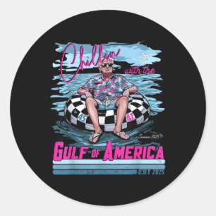 Retro Gulf Of Us America Est 2025 Americas Gulf Us Classic Round Sticker
