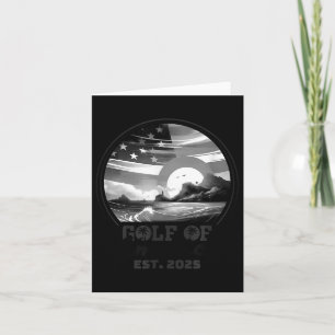 Retro Gulf Of Usa America 2025 American Flag Gulf  Card
