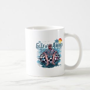 Retro Gulf Of Usa America 2025 American Flag Gulf Coffee Mug