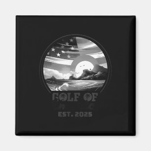 Retro Gulf Of Usa America 2025 American Flag Gulf Magnet
