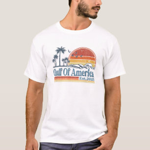 Retro Gulf Of USA America 2025 American Flag Gulf  T-Shirt