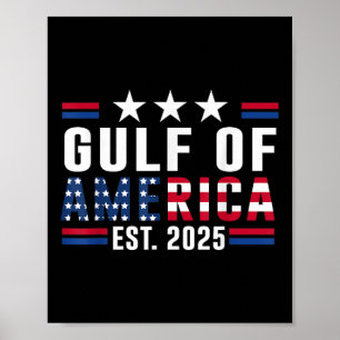 Retro Gulf Of Usa America 2025 American Flag Poster