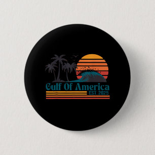 Retro Gulf Of Usa America Est 2025 American Flag 6 Cm Round Badge