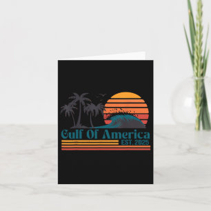 Retro Gulf Of Usa America Est 2025 American Flag Card