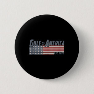 Retro Gulf Of Usa America Est 2025 American Flag G 6 Cm Round Badge