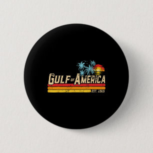 Retro Gulf Of Usa America Est 2025 American Flag G 6 Cm Round Badge
