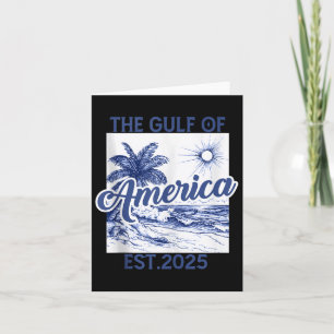 Retro Gulf Of Usa America Est 2025 American Flag G Card