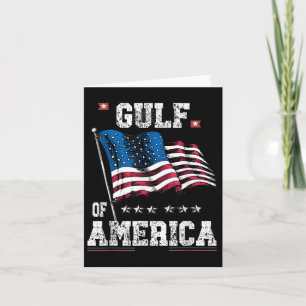 Retro Gulf Of Usa America Est 2025 American Flag G Card