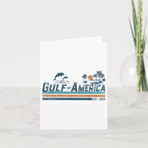 Retro Gulf Of Usa America Est 2025 American Flag G Card