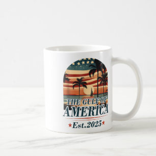 Retro Gulf Of Usa America Est 2025 American Flag G Coffee Mug