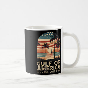 Retro Gulf Of Usa America Est 2025 American Flag G Coffee Mug
