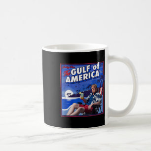 Retro Gulf Of Usa America Est 2025 American Flag G Coffee Mug