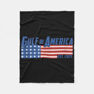 Retro Gulf Of Usa America Est 2025 American Flag G Fleece Blanket