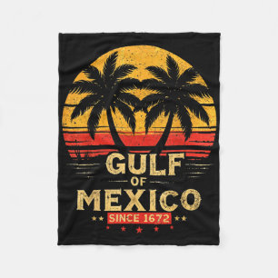 Retro Gulf Of Usa America Est 2025 American Flag G Fleece Blanket