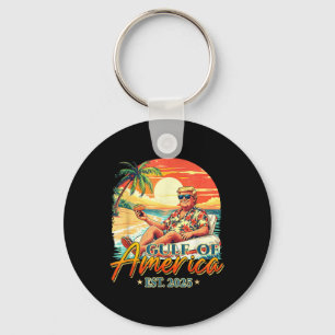Retro Gulf Of Usa America Est 2025 American Flag G Key Ring