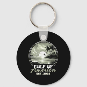 Retro Gulf Of Usa America Est 2025 American Flag G Key Ring