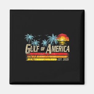 Retro Gulf Of Usa America Est 2025 American Flag G Magnet