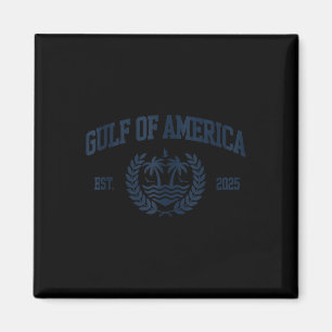 Retro Gulf Of Usa America Est 2025 American Flag G Magnet