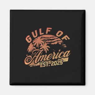 Retro Gulf Of Usa America Est 2025 American Flag G Magnet