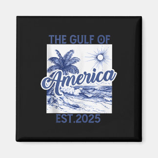 Retro Gulf Of Usa America Est 2025 American Flag G Magnet