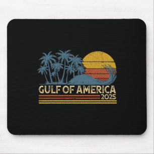 Retro Gulf Of Usa America Est 2025 American Flag G Mouse Pad