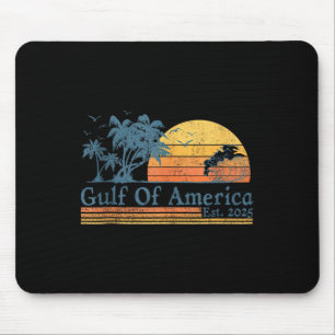 Retro Gulf Of Usa America Est 2025 American Flag G Mouse Pad