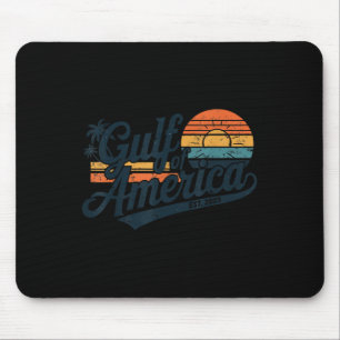 Retro Gulf Of Usa America Est 2025 American Flag G Mouse Pad