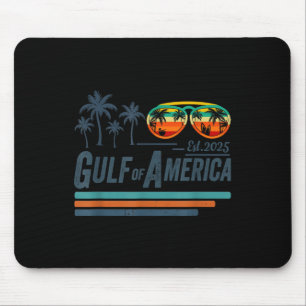 Retro Gulf Of Usa America Est 2025 American Flag G Mouse Pad