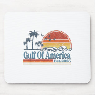 Retro Gulf Of Usa America Est 2025 American Flag G Mouse Pad