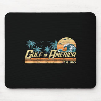Retro Gulf Of Usa America Est 2025 American Flag G Mouse Pad