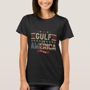Retro Gulf Of Usa America Est 2025 American Flag G T-Shirt