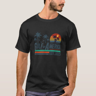 Retro Gulf Of USA America Est 2025 American Flag G T-Shirt